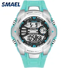 Мужские цифровые наручные часы, SMAEL, мужские часы, водостойкие, relogio masculino, часы для мужчин, спортивные армейские 1340, аналоговые цифровые часы, светодиодный