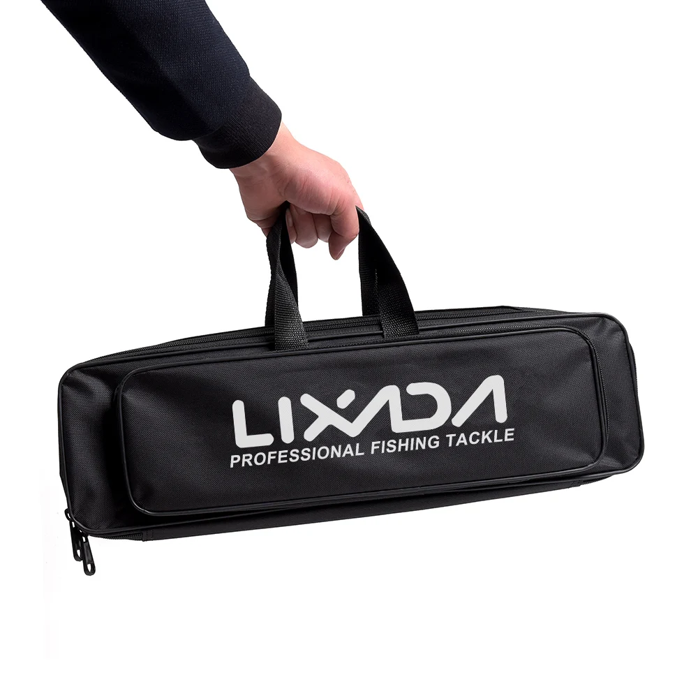 Lixada, портативный чехол для рыболовной сумки, удочка и катушка для путешествий, чехол для переноски, сумка для переноски рыболовных снастей, сумка для хранения, чехол-Органайзер