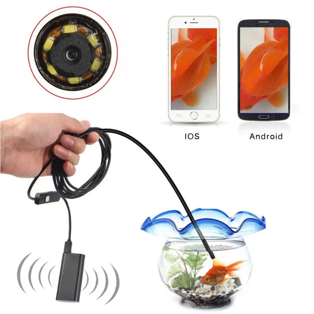 imágenes para 5.5mm Endoscopio USB WiFi para IOS Android Teléfono OTG Del Animascopio de La Serpiente Inspección 0.3MP Cámara 720 P Wifi 30 m Caja de Control remoto imágenes para 5.5mm Endoscopio USB WiFi para IOS Android Teléfono OTG Del Animascopio de La Serpiente Inspección 0.3MP Cámara 720 P Wifi 30 m Caja de Control remoto