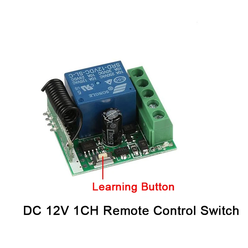 QIACHIP Универсальный Беспроводной DC 12 V 1 канал 433 MHz дистанционного Управление