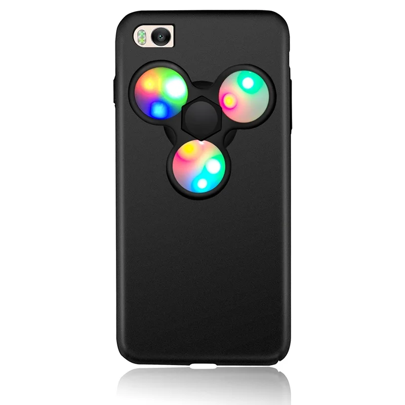 LED Flash Fidget Spinner Finger EDC Hand Spinner Phone Case For XIAOMI
