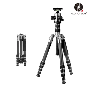 

ALUMOTECH Portable Carbon Fiber Tripod Stand with Ball Head Quick Release For Camera Video