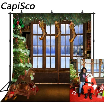 

Capisco photography backdrop Bright windows family children gifts christmas background newborn original design for photo studio
