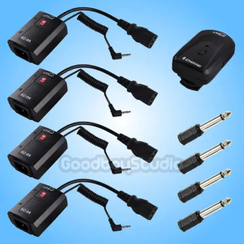 

Studio AC-04B 4 Channel Radio Studio Flash Trigger Transmitter + 4X Receiver