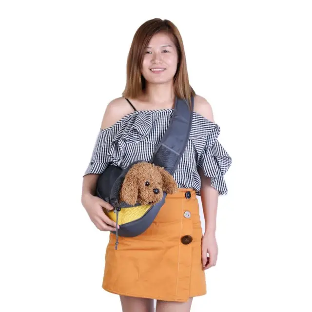 Breathable Dog Front Slings Carrying Bags Mesh Comfortable Travel Shoulder Bag For Dog Puppy Cat Small Pets Backpack Carriers