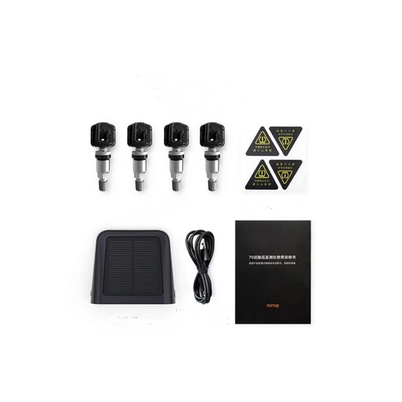 Xiaomi 70Mai T01 Tire Pressure Tester Monitoring Solar Wireless Built-in Tire Pressure Monitor System Alarm with Car Gauge Sens