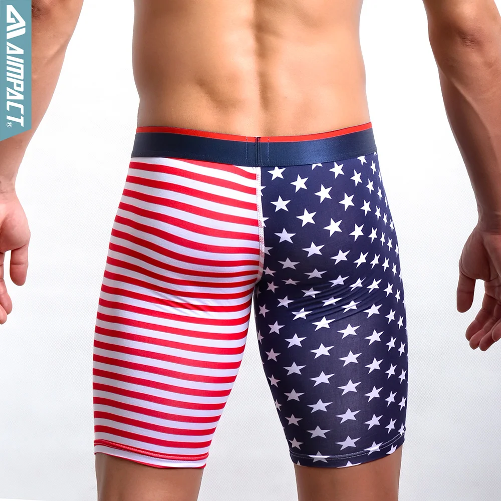 Новое сексуальное хлопковое нижнее белье, шорты для мужчин, модные мужские штаны с флагом США, штаны для отдыха, мужские трусы WX1103 By Woxuan