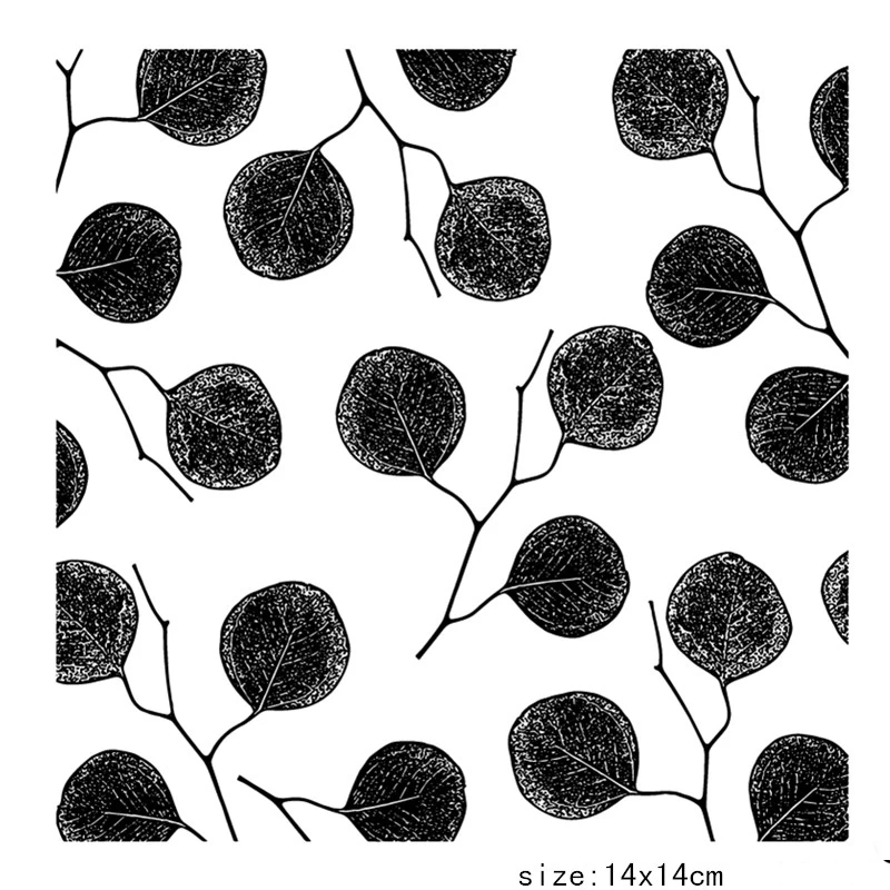 

LeavesTransparent Clear Stamps/Silicone Seals for DIY Scrapbooking photo album/Card Making new rubber stamps 14*14cm