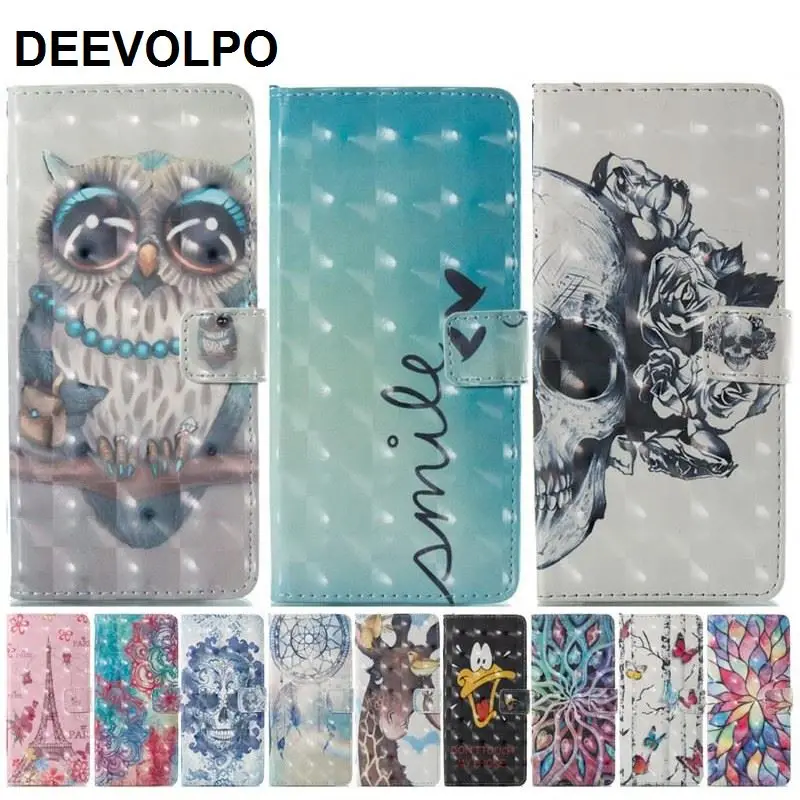 

DEEVOLPO For Fundas Samsung Galaxy Note 8 N9500 S9 Plus Wallet Case Flip Leather Cover For iPhone X XS Flamingo Bear Coque D03G