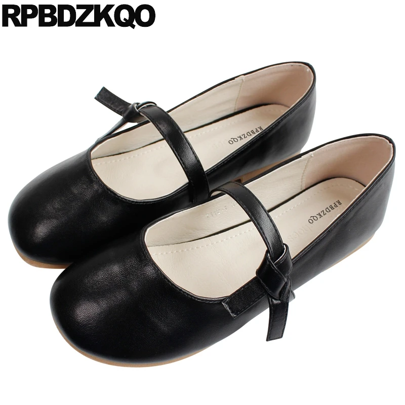 Slip On Round Toe Ladies Women Fashion Soft Black Mary Jane Blue