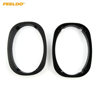 

FEELDO 2pcs Car Universal 6x9 Stereo Speaker Spacer Adapter for General Use All Cars Plane Speaker Mat Ring Set #HQ6050