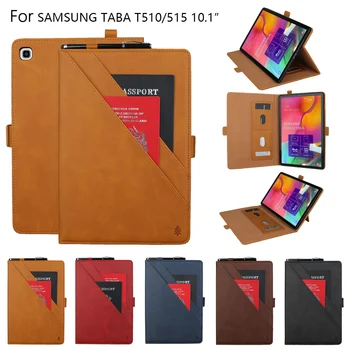 

Case for Samsung Galaxy Tab A 10.1 Inch 2019 Model SM-T510/T515 Leather Stand Cover with Pencil Holder Card Pocket Function