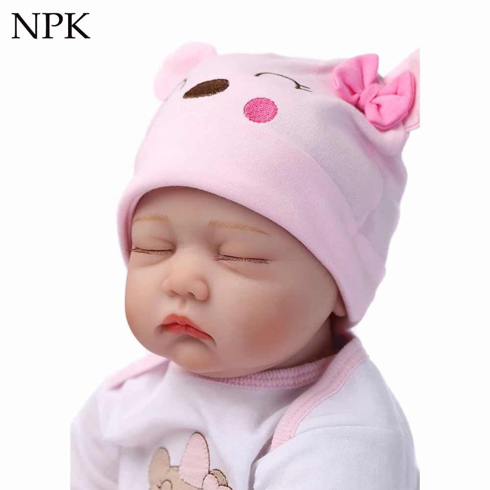 NPK 40 см bebe realista возрожденная кукла Реалистичная девочка reborn Младенцы силиконовые