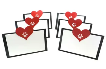 

Set of 50 Dog Party Place Cards,dog themed party supplies, Paw Print Decorations table cards, ,Dog birthday place card