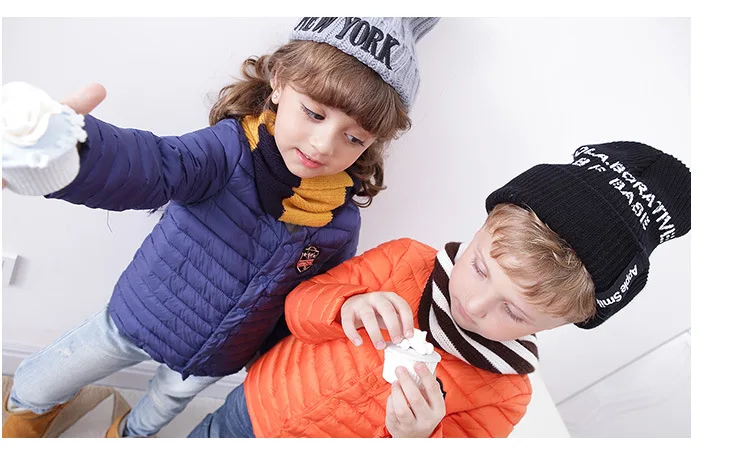 

Hot sale children's winter Outerwear Coats boys Warm Outerwear Kids Eiderdown Cotton Padded Thick jacket kids clothes coat YL285