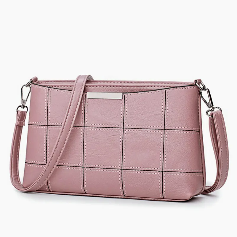 

Luxury Women Shoulder Bag Leather Plaid Pattern Crossbody Bag Fashion Handbags Bolsas for Female Ladies Girls