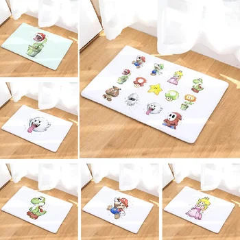 

Floor Mat Cartoon Super Mario Printed Carpet Toilet Rug Bath Mat Absorbent Bathroom Mats Home Decor Kitchen Floor Mat