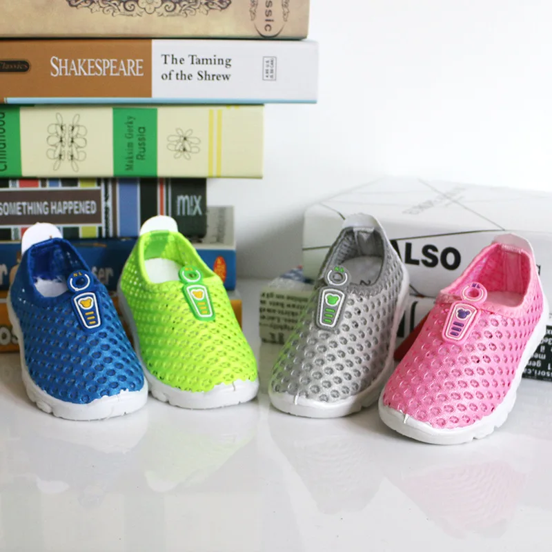 Summer Kids Shoes 2018 Fashion Mesh Casual Children Sneakers For Boy Girl Cusual Slip On Baby Breathable Light Running Shoe