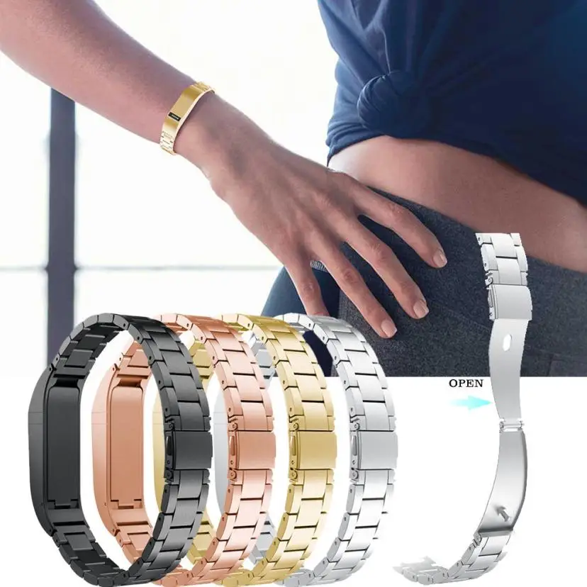 

Stainless Steel Strap Wrist Band Replacement Bracelet For Fitbit Flex Gold Watch New Dropshipping Apr 3