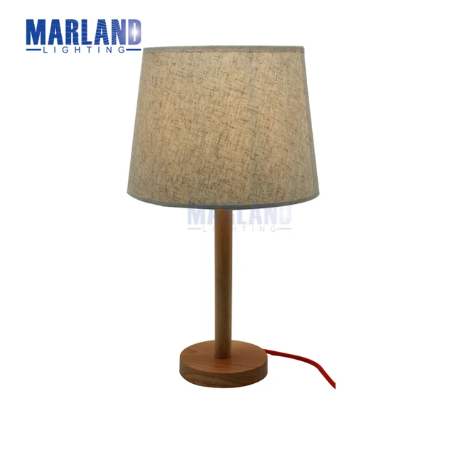 E27 Kawat Lampu Meja Cahaya Loteng Kayu Dengan Kain Merah E27 Kawat Lampu Meja Cahaya Loteng Kayu Dengan Kain Merah Naungan Untuk Ruang Tamu R