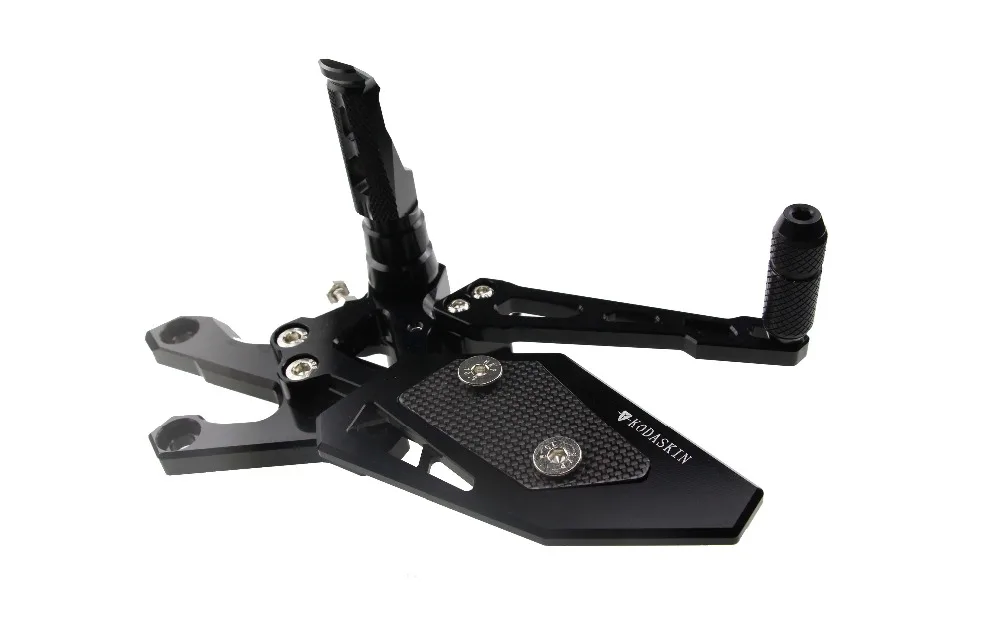 KODASKIN Мотоцикл с ЧПУ Rearset набор подножек задний стоп-сигнал для YAMAHA YZF R3