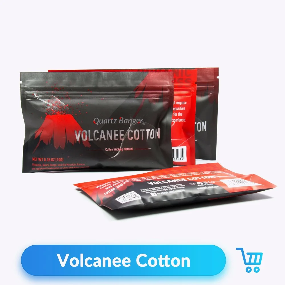 

Volcanee 5bag/10bags RDA Cotton Vape Striped for RTA RDA RDTA Tank Atomizer E Cigarette Juice Vaper Accessories VS Bacon Cotton