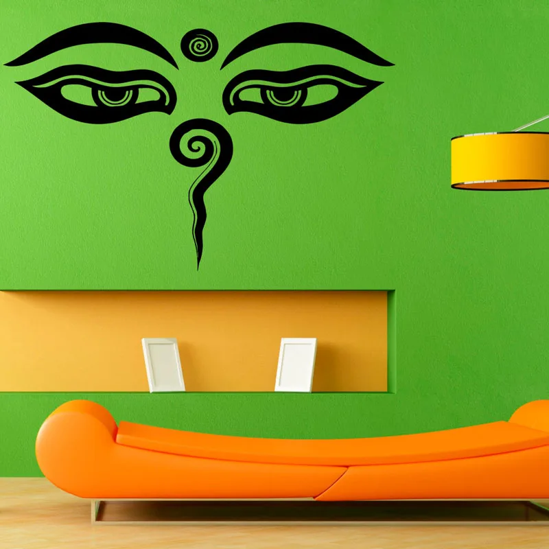 

ZOOYOO Indian Buddha Eyes Wall Stickers Home Decor Removable Vinyl Wall Decal Sticker Adhesive Murals Art Design