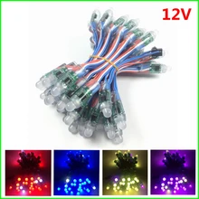 50 шт./лот 12 мм WS2811 2811 IC RGB длиной в Пол, с бусинами Водонепроницаемый DC12V цифровой Full Цвет светодиодная точечная лампа