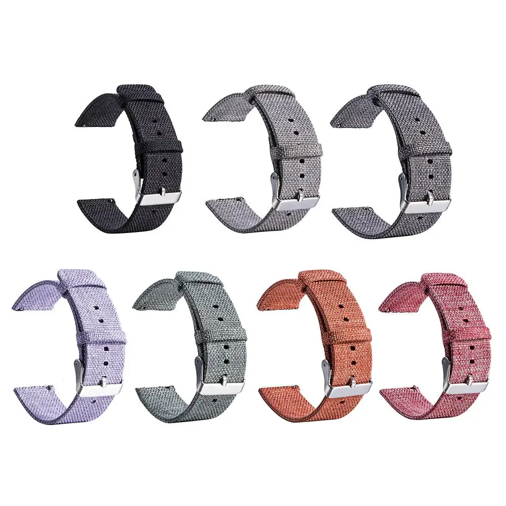 

New High Quality Strap Universal Nylon Canvas Watchband 22mm Smart Watch Strap For Pebble Time 1 2 Generation