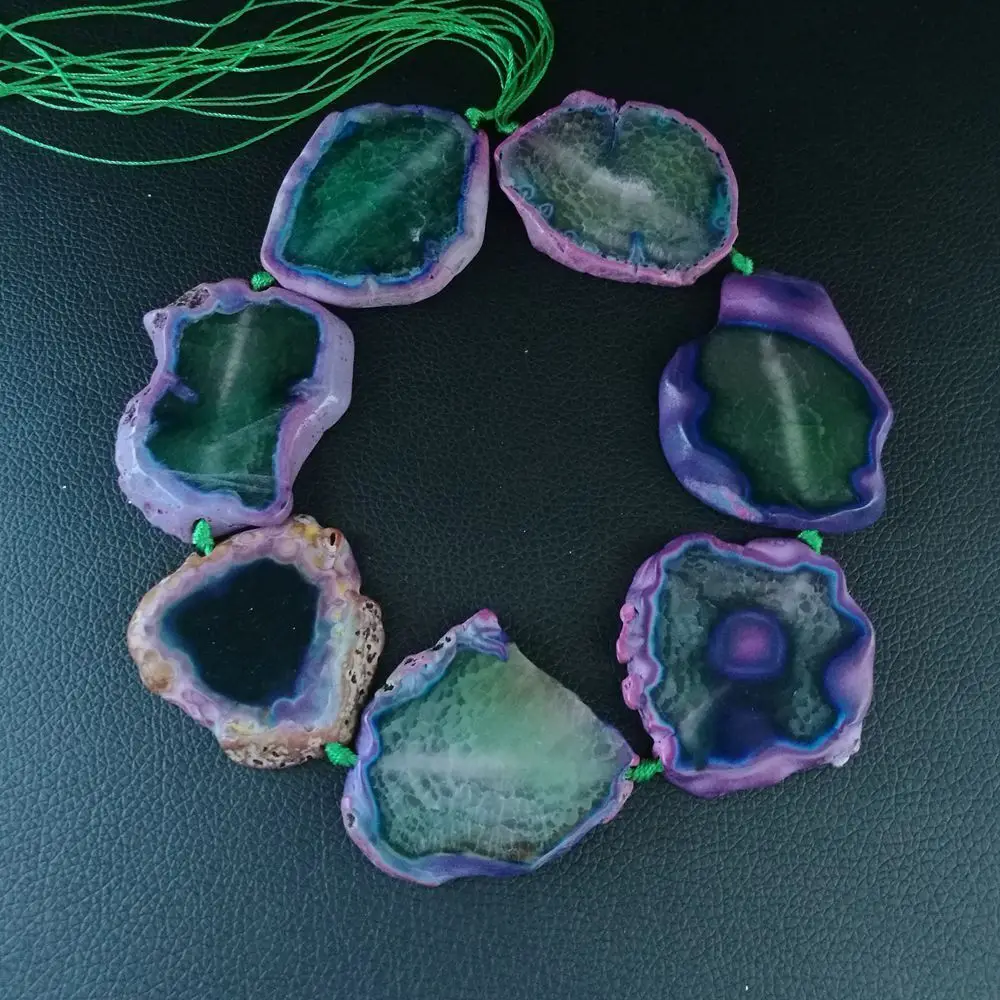 

8SE11230 Green Stone Faceted Nuggets Irregular Trapezoid Gems Slice