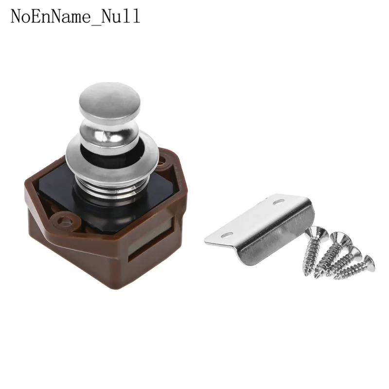 

Mini Push Button Boat Mortorhome Showcase Door Catch Lock Van RV Caravans Yacht Furniture Drawer Cabinet