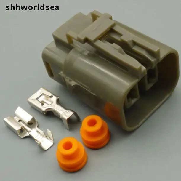 shhworldsea 2 pin 6.3MM Car generator plug Auto cooling fan plug Engine