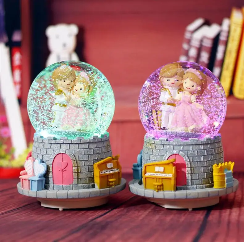 DYZ 803 + Prince princess lovers crystal ball музыкальная шкатулка snow drift креативное украшение для