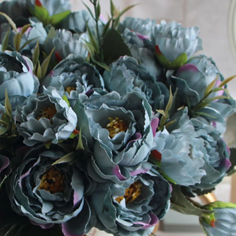 8 Head Mini Artificial Peony Silk Flowers Bouquet European for Wedding Bride Party Fake Flowers Bouquet Home Garden Decoration 8 Head Mini Artificial Peony Silk Flowers Bouquet European for Wedding Bride Party Fake Flowers Bouquet Home Garden Decoration