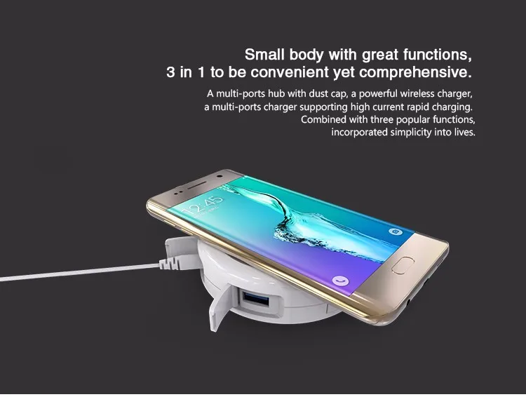 NILLKIN 3 в 1 Многофункциональный отшельник USB Портативный QI Беспроводной Зарядное устройство для iPhone 6 6S 7 8 плюс Samsung Galaxy s6 S7 Edge S8 плюс