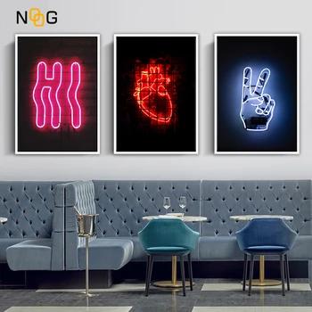 

Bar Neon Picture Wall Art Poster Wall Pictures Posters And Prints Canvas Painting Canvas Prints For Nordic Living Room Deco