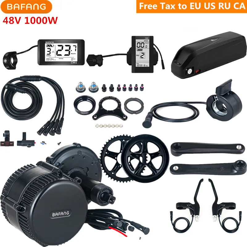 Bafang 8fun 48 в 1000 Вт BBSHD BBS03 середине приводной двигатель Наборы с 48V 17AH литий Батарея C961 C965 преобразователя для электрического велосипеда с серти... Bafang 8fun 48 в 1000 Вт BBSHD BBS03 середине приводной двигатель Наборы с 48V 17AH литий Батарея C961 C965 преобразователя для электрического велосипеда с серти...