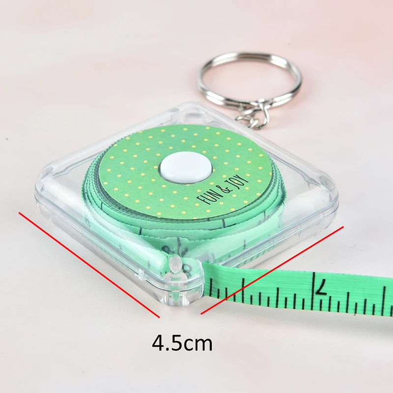 

150CM 60inch Portable Retractable Mini Centimeter Inch Measuring Ruler Tape Round Shape Plastic Sewing Tailor