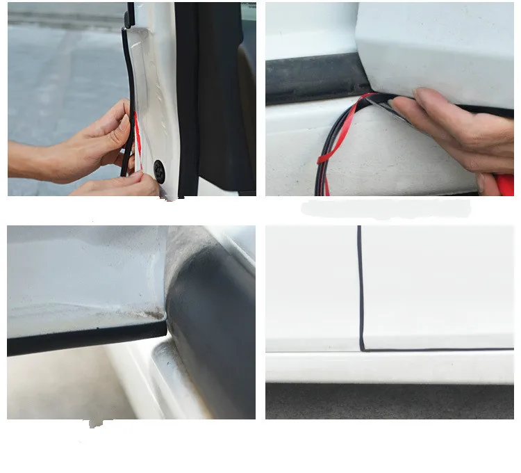 Car Styling 5M Door Protection Strips Rubber Edge Doors Moldings Side Protector Sticker Scratches Vehicle For Cars Car-styling