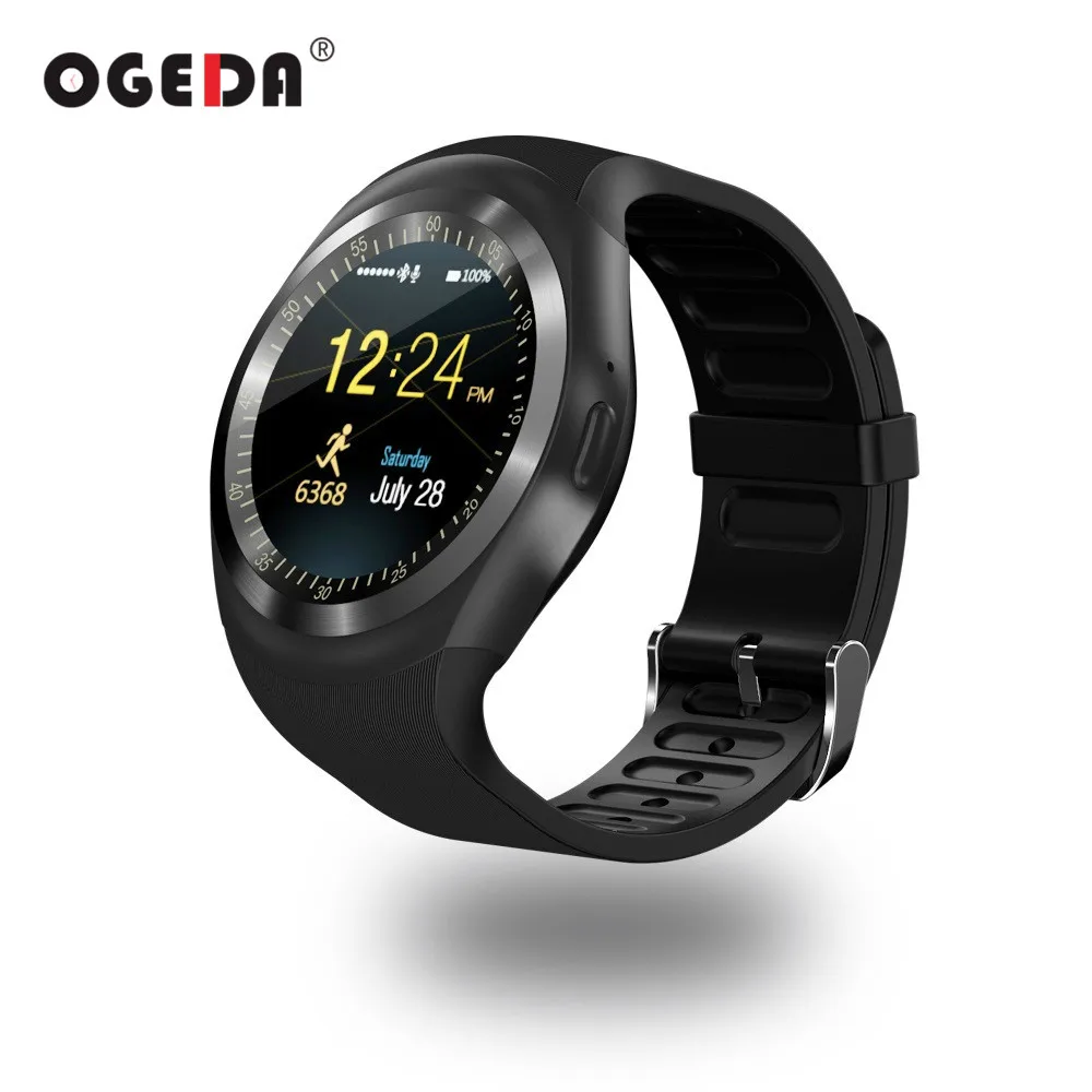 

OGEDA Men Smart Watch Round Support Nano SIM&TF Card With Bluetooth 3.0 Men&Women Business Smartwatch For IOS Android O1 PK DZ09