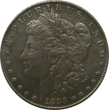 1885 1 Estados Unidos Morgan One Dollar Copiar Coin Cuproníquel Banhado A Prata Colecionáveis