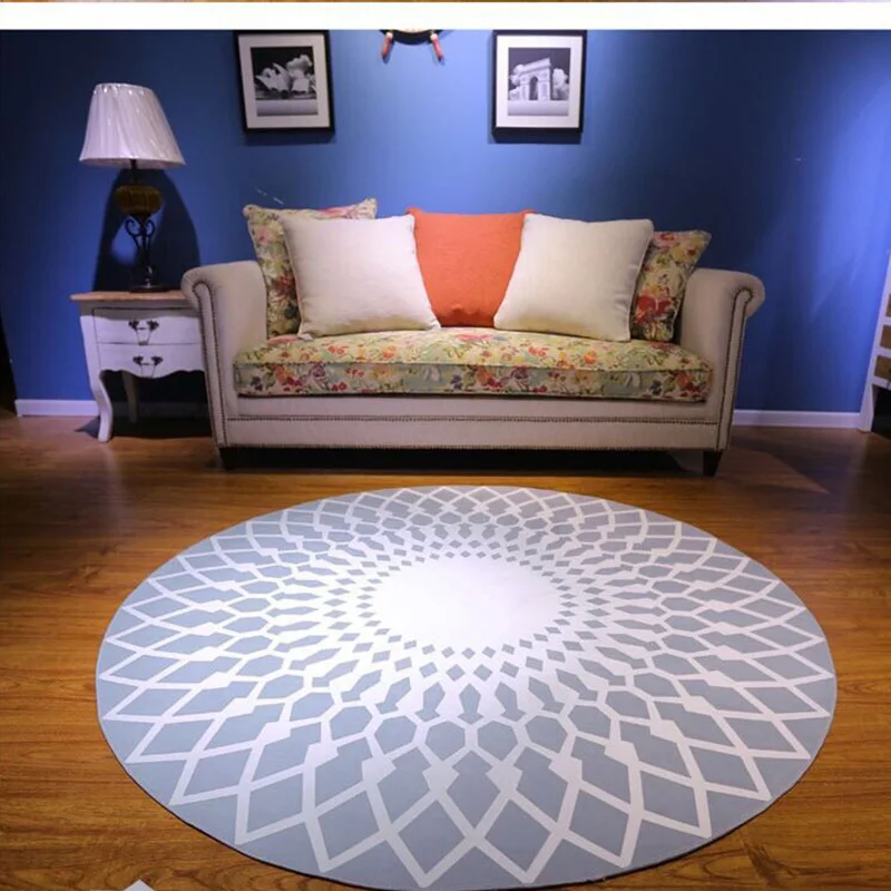 Fashion Creative 3D Round Door Chair Carpet Study Computer ...