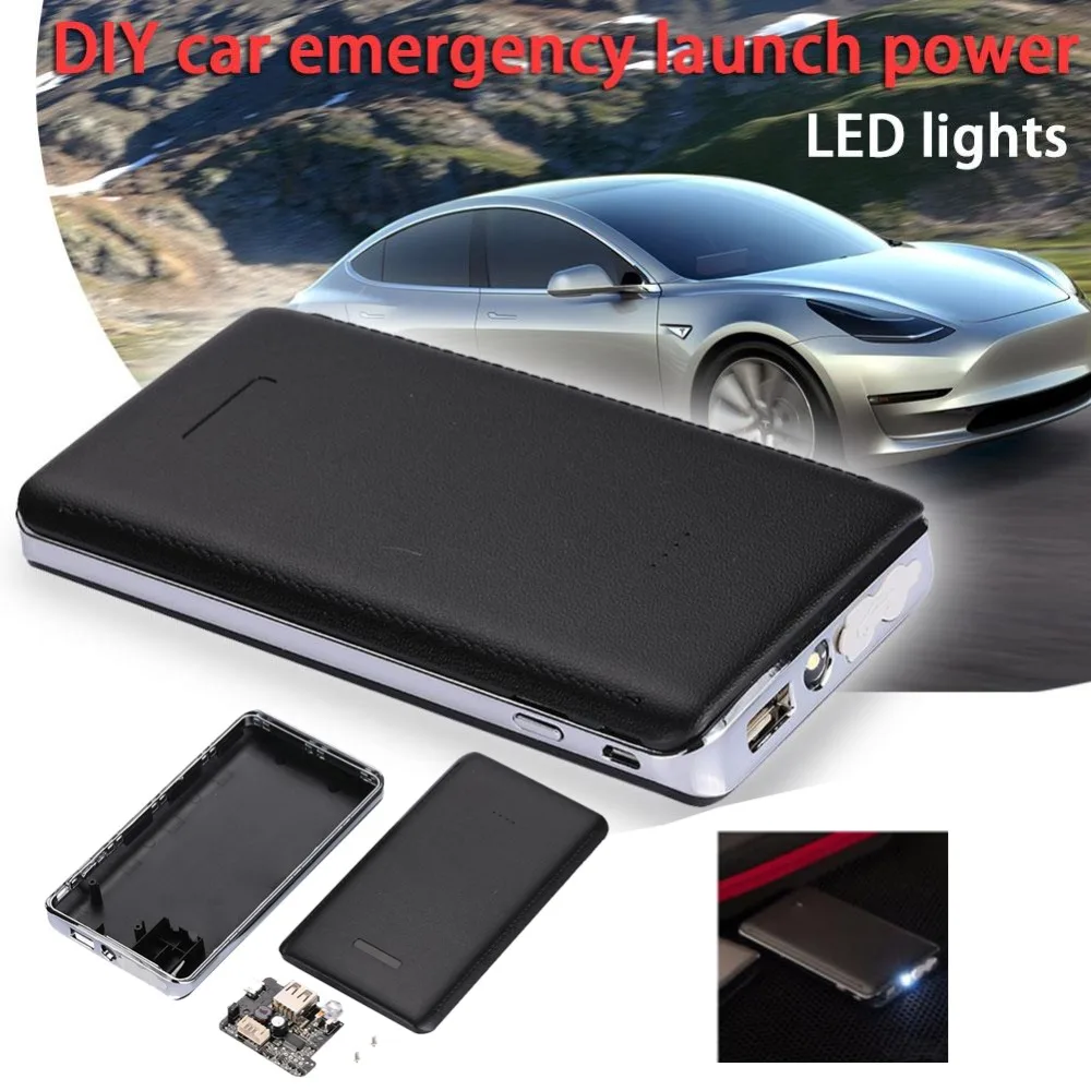 

Vehemo 5V 2A Power Kit Black Power Bank Battery Charger Multi-Function Car Jump Starter Kit Supply SOS Car Battery Accessories