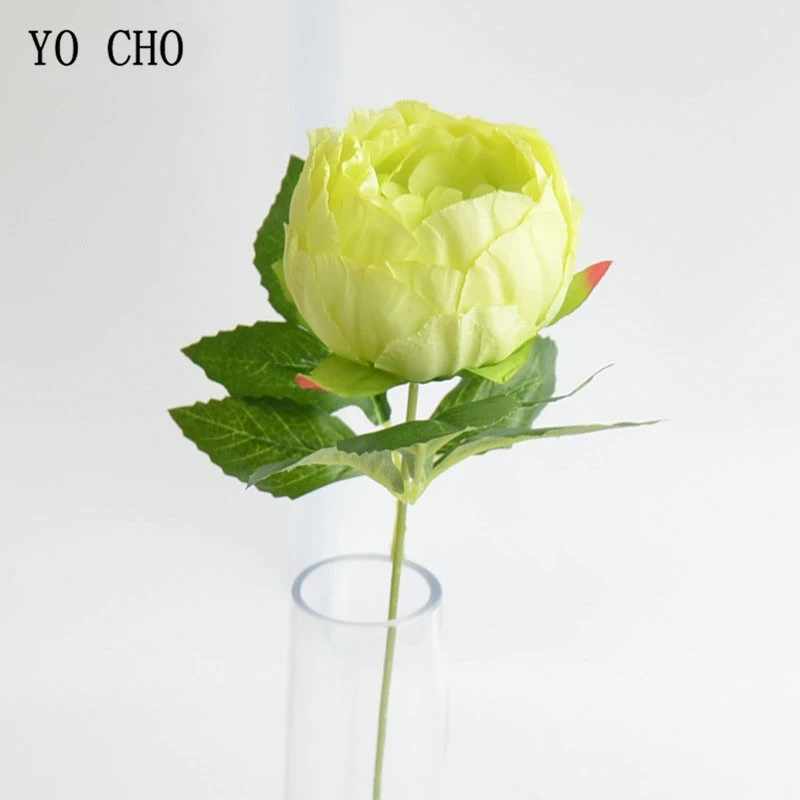 1 Head silk peony artificial flower wedding home decor (16)