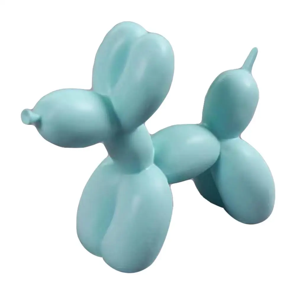 Маленький воздушный шар статуя собаки изделия из смолы модные Животные Скульптура торт выпечки Семья украшения закуски настольные украшения подарок - Цвет: Blue