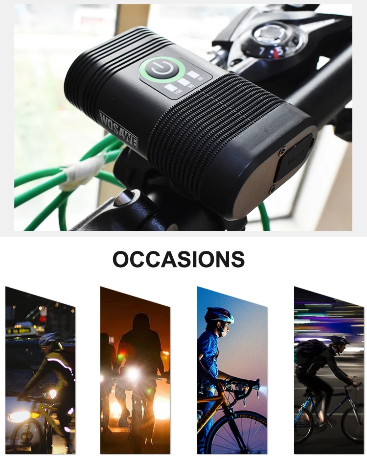 WOSAWE USB Перезаряжаемый велосипедный светильник, светодиодный светильник, батарея, вспышка, светильник фонарь, передний руль