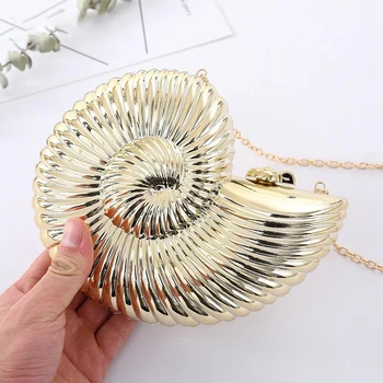 

AUAU-Fashion Evening Clutch Women Chain Sling Shell Bags Party Wedding Crossbody Bags For Women Small Cute Purse Clutches