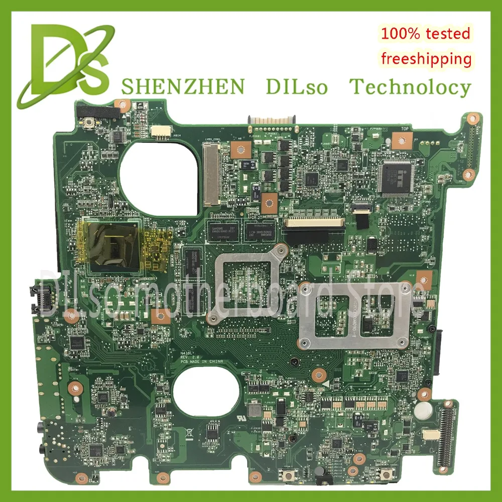KEFU N43SL اللوحة ل ASUS N43S N43SM N43SL اللوحة المحمول GT630M 2 GB فيديو بطاقة N43SM اللوحة اختبار 100% الأصلي