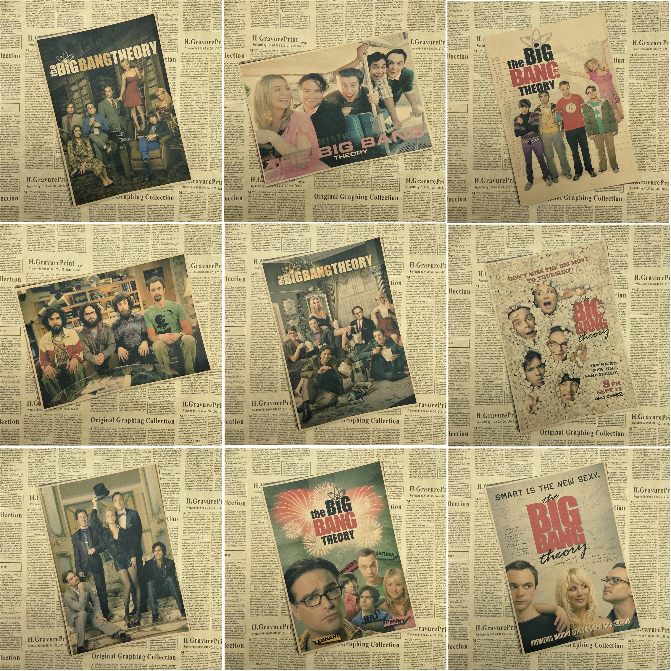 Плакаты The Big Bang TheoryTBBT core kraft Шелдон Джим Парсонс Классическая комедия драма видео
