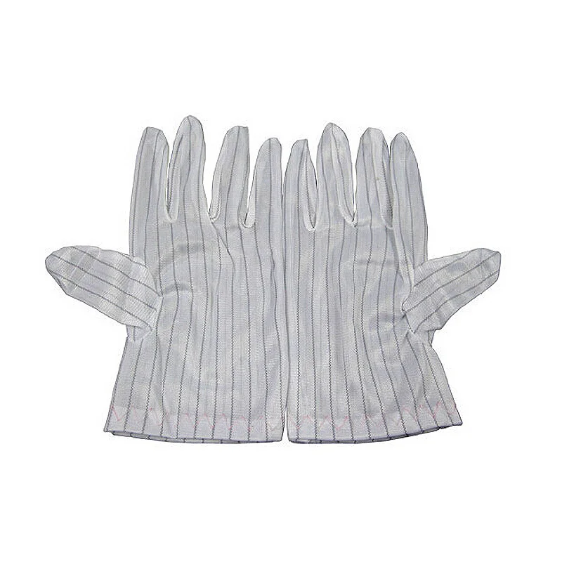 Anti-skid White Gloves ESD BGA Repair machine Soldering tools Anti-static New Polyester Glove